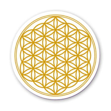 Untersetzer Blume des Lebens gold Untersetzer Blume des Lebens gold