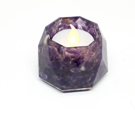 Edelsteinteelicht Amethyst 1 Edelsteinteelicht Amethyst 1