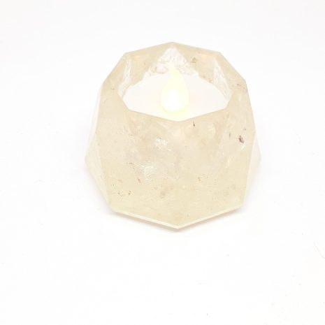 Edelsteinteelicht Bergkristall 1 Edelsteinteelicht Bergkristall 1