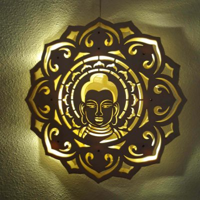 Lichtobjekt Buddha LED