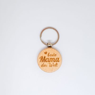 Schlüsselanhänger Buche "beste Mama"