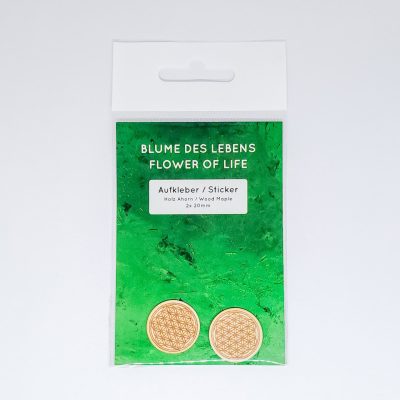 Holz Aufkleber Blume des Lebens Ahorn 2x d20mm