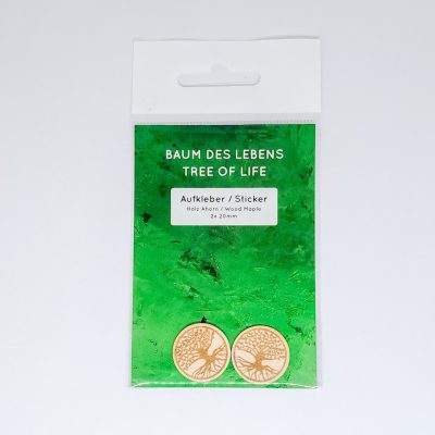 Holz Aufkleber Baum des Lebens Ahorn 2x d20mm