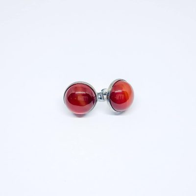 Ohrstecker Edelstein Cabochon Carneol