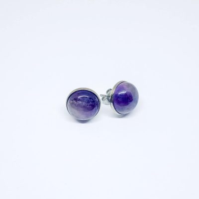 Ohrstecker Edelstein Cabochon Amethyst