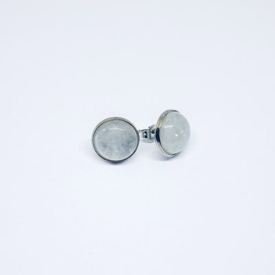 Ohrstecker Edelstein Cabochon Bergkristall